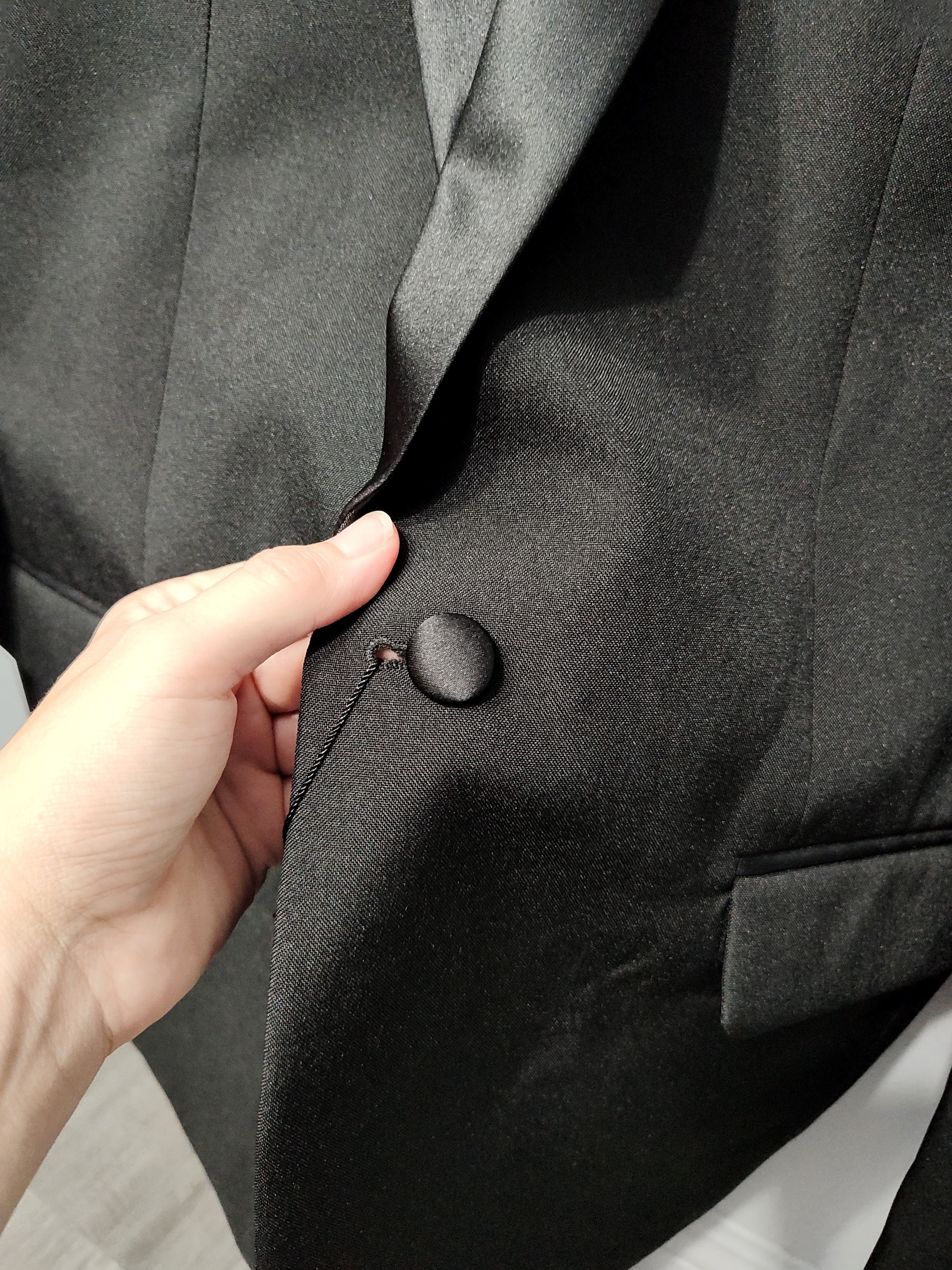 Nwt Alain Dupetit 42r Men's Black Tuxedo Jacket Blazer Suit Satin Lapel Single — image 7 of 8